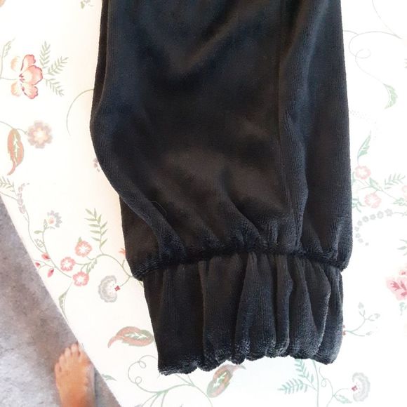 Juicy Couture Stretch Velour Leggings Black Size L (Girls 12-14) - Picture 4 of 6